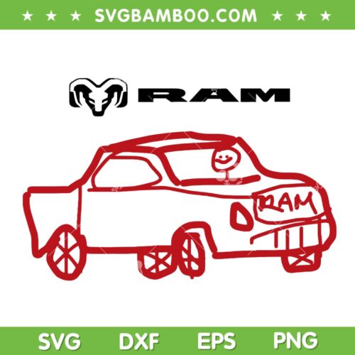 RAM Designer on Vacation SVG, Los Angeles Rams Car Meme SVG PNG