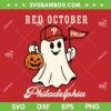 Phillies Red October Ghost SVG PNG, Philadelphia Phillies Halloween Ghost SVG