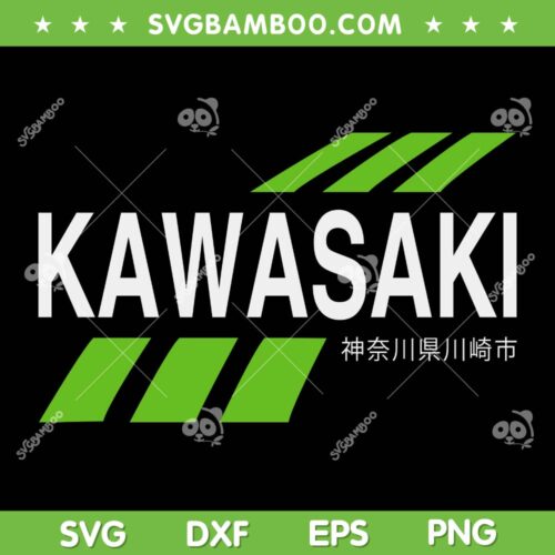 Retro Vintage KAWASAKI SVG, Kawasaki Motorcycles Green City SVG PNG