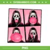 Ghostface Bubble Gum PNG, Halloween Pink Ghost Face Scary PNG, in October We Wear Pink Ghost Ghostface Bubble Gum PNG, Halloween Pink Ghost Face Scary PNG, in October We Wear Pink Ghost