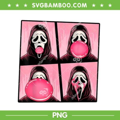 Ghostface Bubble Gum PNG, Halloween Pink Ghost Face Scary PNG, in October We Wear Pink Ghost Ghostface Bubble Gum PNG, Halloween Pink Ghost Face Scary PNG, in October We Wear Pink Ghost