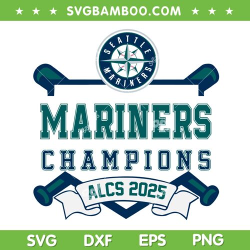 Seattle Mariners ALCS Champions 2025 SVG, Mariners Football ALCS Champs SVG PNG