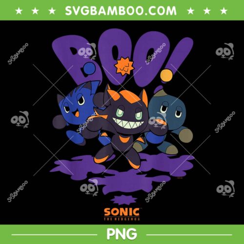 Sonic The Hedgehog Halloween Boo PNG, Sonic Chao Tales Halloween Boo Trio PNG
