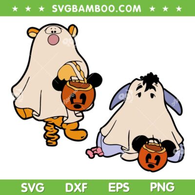 Tigger Eeyore Ghost SVG PNG, Halloween Winnie the Pooh and Friend Character SVG Tigger Eeyore Ghost SVG PNG, Halloween Winnie the Pooh and Friend Character SVG