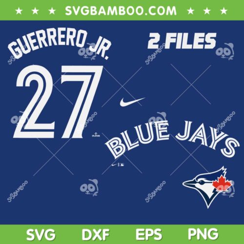 Guerrero Jr Toronto Blue Jays SVG PNG, Vladimir Guerrero Jr Jersey SVG