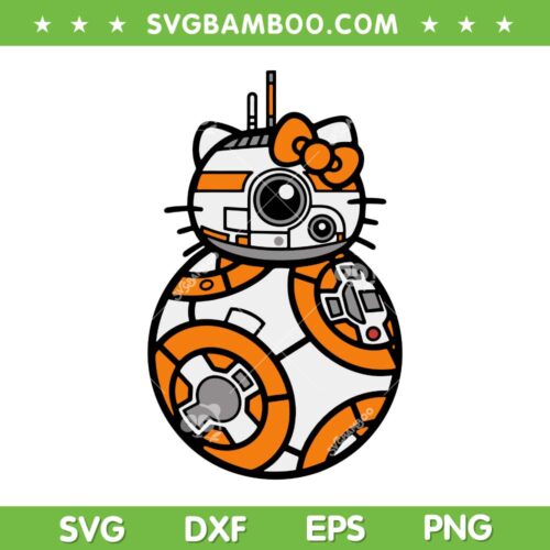 Hello Kitty BB8 SVG PNG, Kawaii Kitty Star Wars BB-8 SVG