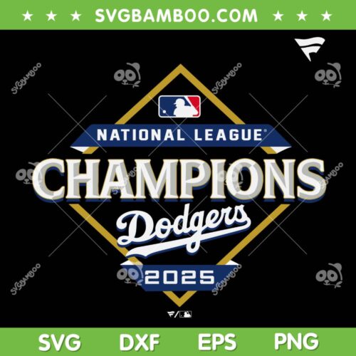 Dodgers National League Champions 2025 SVG, LA Dodgers World Series Champions SVG PNG