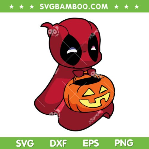 Deadpool Ghost Halloween SVG PNG, Funny Marvel Deadpool Pumpkin SVG