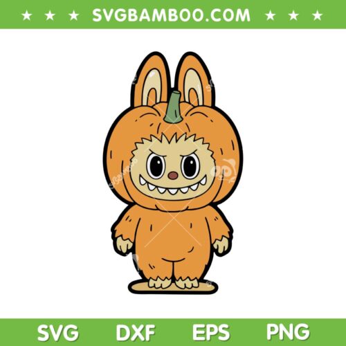 Funny Labubu Pumpkin SVG, Labubu Monster Halloween Spooky SVG PNG