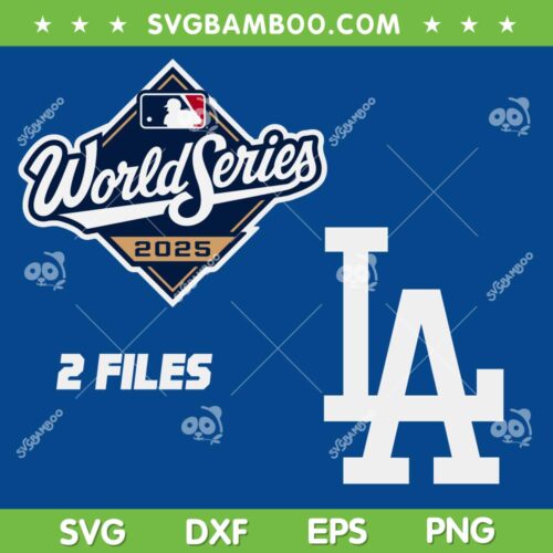 Dodgers World Series 2025 2 Files SVG, New Era Royal Los Angeles Dodgers SVG PNG