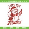 Snowman Lets Get Frosted SVG, Snowman Drinking Beer SVG PNG Snowman Lets Get Frosted SVG, Snowman Drinking Beer SVG PNG