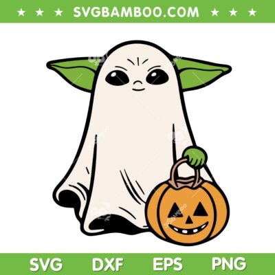 Baby Yoda Ghost Halloween SVG PNG, Star Wars Grogu Ghost SVG Baby Yoda Ghost Halloween SVG PNG, Star Wars Grogu Ghost SVG