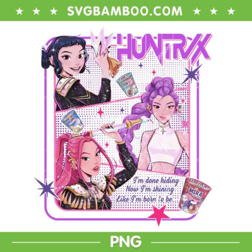 Anime Huntrix PNG, Kpop Demon Hunters Rumi Mira Zoey PNG