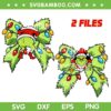 Funny Grinch Christmas Coquette Bow SVG, Grinch Spooky Season SVG PNG, Bow Christmas Lights DXF SVG PNG EPS