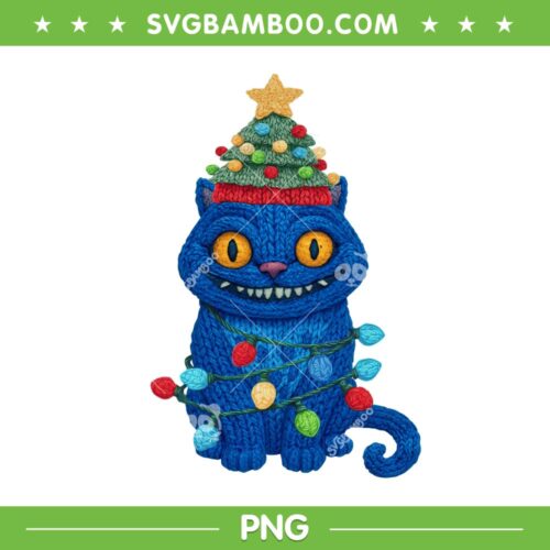 Derpy Christmas Crochet PNG, Funny Kpop Demon Hunters Tiger Knitting PNG