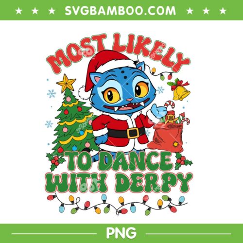 Derpy Merry Christmas PNG, Kpop Demon Hunters Tiger Santa Xmas PNG