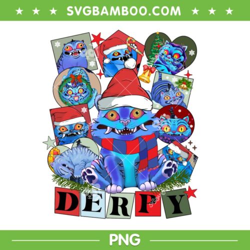 Derpy Merry Xmas PNG, Kpop Demon Hunters Tiger Derpy Christmas Gift PNG