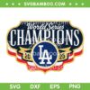 Dodgers World Series Champions 2025 SVG, LA Dodgers We Rule October SVG PNG