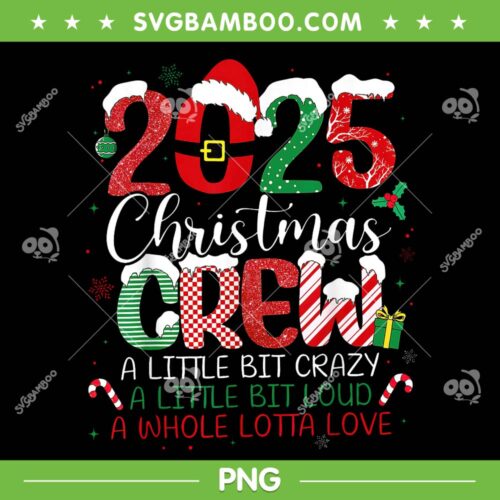 Family Christmas Crew 2025 PNG, Family Santa Squad PNG