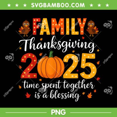 Family Thanksgiving 2025 PNG, Family Fall Autumn Outfits Pajamas PNG
