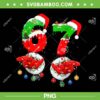Funny Six Seven 67 Meme PNG, 6 7 Christmas Santa Hand PNG