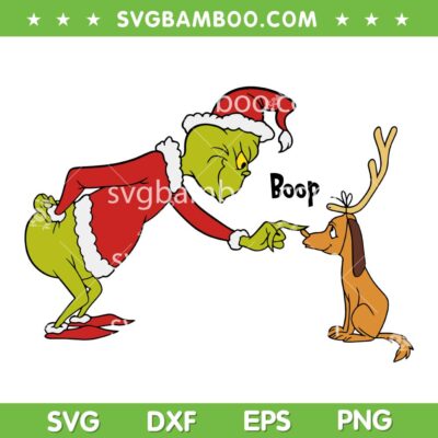 Grinch Boop Max The Dog Dr Seuss SVG, Christmas Grinch Boop Dog SVG PNG