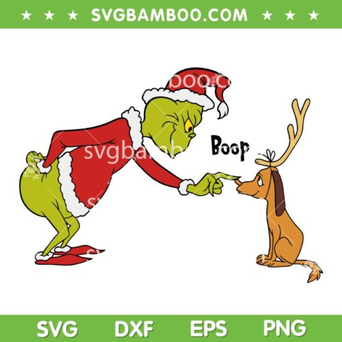 Grinch Boop Max The Dog Dr Seuss SVG, Christmas Grinch Boop Dog SVG PNG