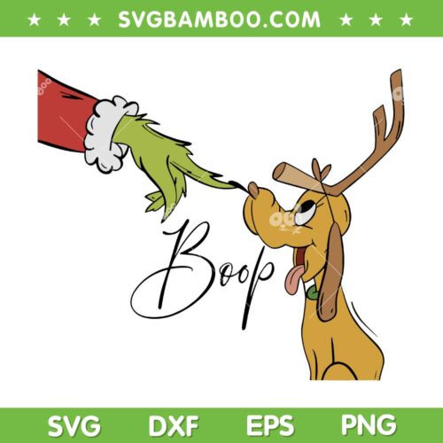 Grinch Hand Boop Max The Dog SVG, Xmas Grinch and Max Dr seuss SVG PNG