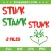 Grinch Stink Stank Stunk Baby SVG, Kids Grinch Face Christmas 2025 SVG PNG