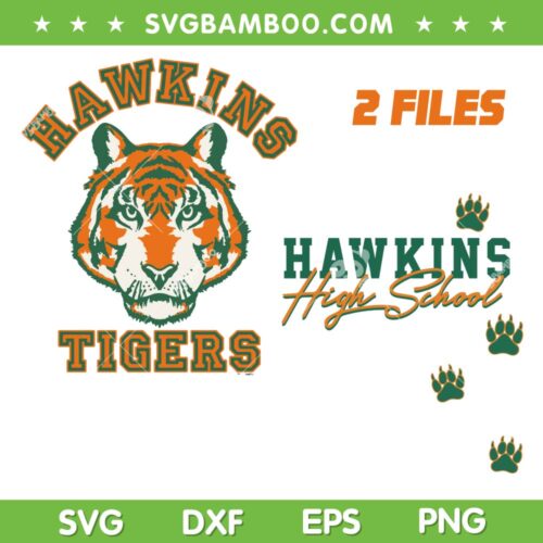 Hawkins Tigers Stranger Things ss5 SVG, Hawkins High School SVG PNG