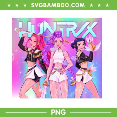 Huntrix Golden PNG, Kpop Demon Hunters Huntrix Band PNG