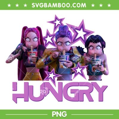 Huntrix Ramyeon Hungry PNG, Kpop Huntrix Ramen PNG