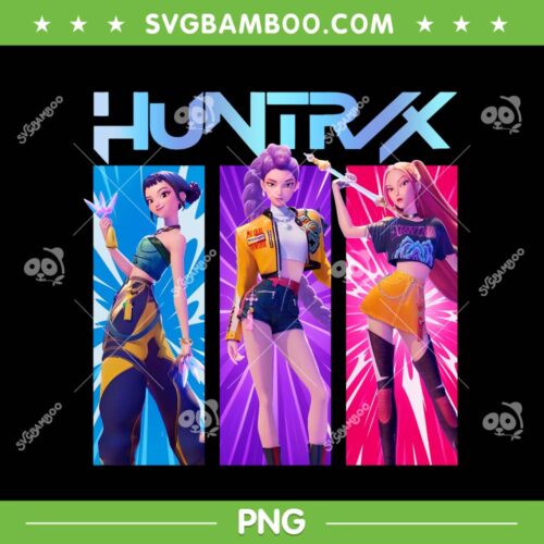 Huntrix Rumi Mira Zoey Fighting PNG, Kpop Demon Hunters Huntrix PNG