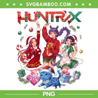 Huntrix Xmas Christmas Version PNG, Rumi Zoey Mira Candy Cane PNG Huntrix Xmas Christmas Version PNG, Rumi Zoey Mira Candy Cane PNG