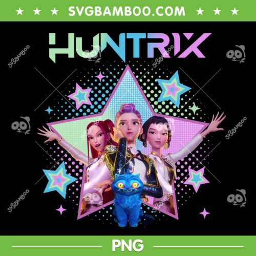 Huntrix Golden Star PNG, Kpop Rumi Zoey Mira PNG