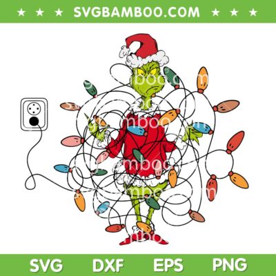 Funny Grinch Im Fine Everything is Fine SVG, Santa Grinch Christmas Lights SVG PNG Funny Grinch Im Fine Everything is Fine SVG, Santa Grinch Christmas Lights SVG PNG