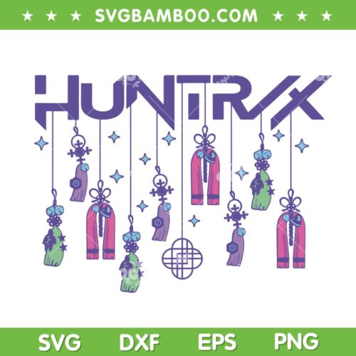 Huntrix Holiday Charms SVG PNG, Kpop Demon Hunters Huntrix Xmas SVG
