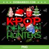 Kpop Demon Hunters Logo Christmas PNG, Derpy Tiger Merry Xmas PNG