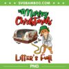 Funny Cat Litter's Full Merry Christmas PNG, Cat Cousin Eddie Christmas Vacation PNG