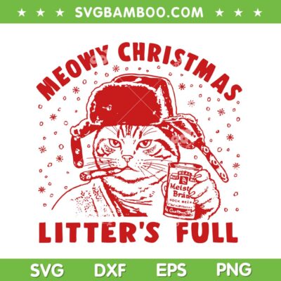 Funny Cat Litters Full SVG, Cat Cousin Eddie Christmas Vacation SVG PNG
