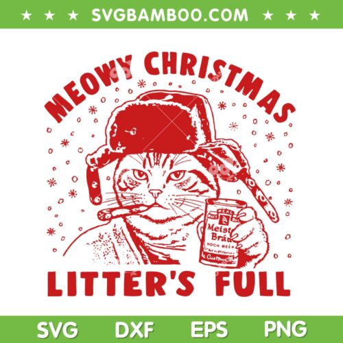 Funny Cat Litters Full SVG, Cat Cousin Eddie Christmas Vacation SVG PNG