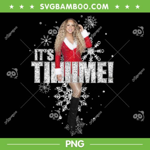 Mariah Carey Its Time 2025 PNG, Christmas Snowflakes Mariah Carey PNG
