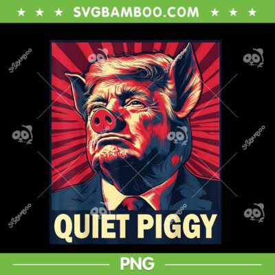 Quiet Piggy PNG, Funny Trump Quiet Piggy PNG, Retro Vintage Donald Trump Piggy