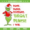 Rock Paper Scissors Grinch SVG, Funny Grinch Rock Paper Christmas SVG PNG