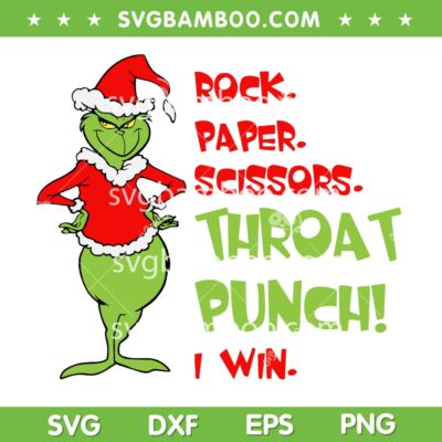 Rock Paper Scissors Grinch SVG, Funny Grinch Rock Paper Christmas SVG PNG Rock Paper Scissors Grinch SVG, Funny Grinch Rock Paper Christmas SVG PNG
