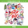 Saja Boys Christmas Picture Frame PNG, Kpop Demon Hunters Saja Merry Xmas PNG