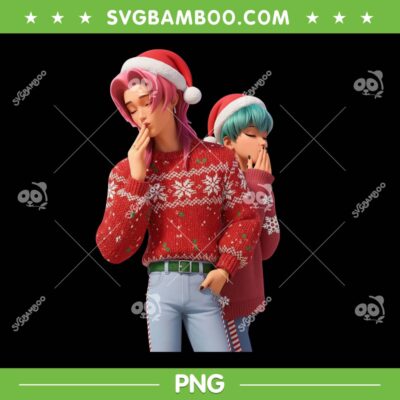 Saja Boys Romance and Baby Christmas PNG, Kpop Demon Hunters Baby Xmas PNG