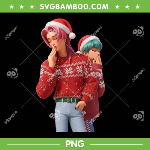 Saja Boys Romance and Baby Christmas PNG, Kpop Demon Hunters Baby Xmas PNG