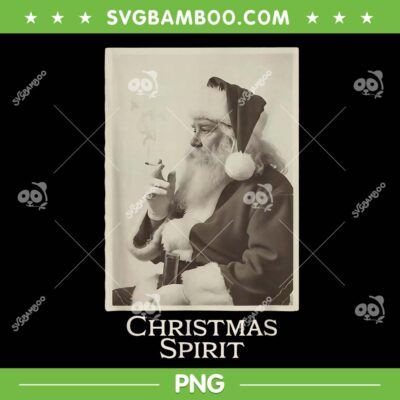 Funny Smoking Santa Claus PNG, Vintage Santa Christmas Spirit PNG