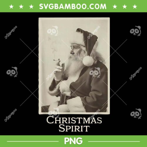 Funny Smoking Santa Claus PNG, Vintage Santa Christmas Spirit PNG